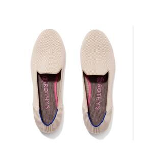 Rothy’s Loafer Womens Size 10 Comfort Round Toe Knit Beige Shoes Flats